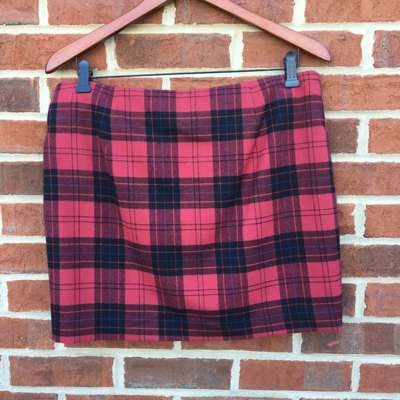 Tildon Wrap Mini Skirt Red Plaid Lady Red Rio Medium - Picture 4 of 11